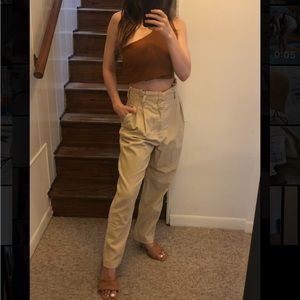 H&M | corduroy belted pants